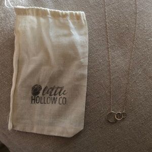 little hollow co ring infinity circle necklace